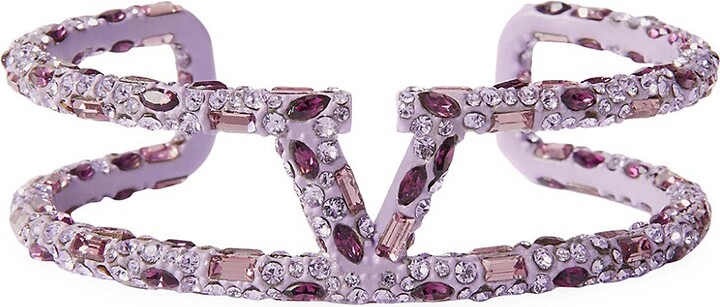 Valentino Garavani V logo signature cuff bracelet - ShopStyle