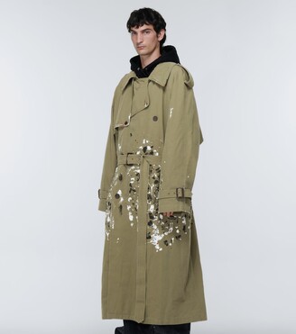Balenciaga Artist Trench printed twill coat - ShopStyle