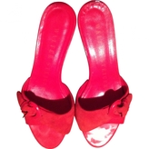 Thumbnail for your product : Walter Steiger Red Suede Sandals