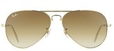 Thumbnail for your product : Ray-Ban RB3479 Foldable Aviator 001/51 Gold Metal Sunglasses Brown Lens-55mm