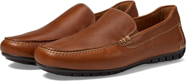 Johnston & Murphy Cort Moc Venetian Men's Shoes Tan Full Grain : 9 M (D), Leather