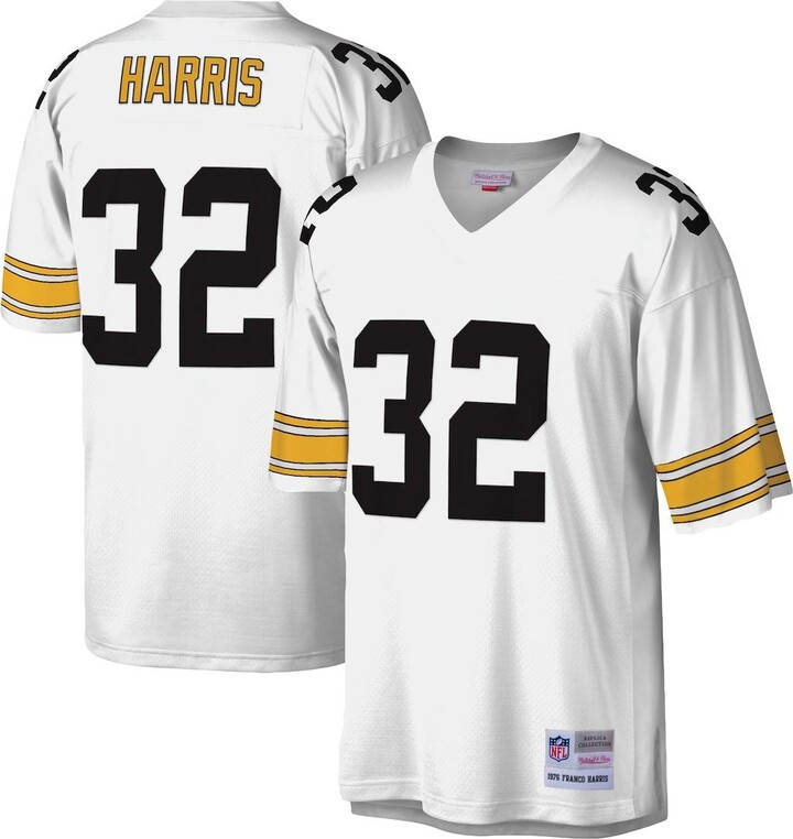 Men's Mitchell & Ness Franco Harris White Pittsburgh Steelers Legacy Replica Jersey