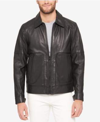 Andrew Marc Men's Perforated Leather Bomber Jacket