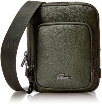 Lacoste mens Leather Small Crossover Bag Cross Body - ShopStyle