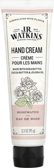 JR Watkins JRWatkinsHandCream,Rosewater,3.3oz(95g)
