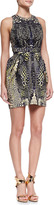 Thumbnail for your product : McQ Round Neck Open-Back Party Dress, Black/Nude/Multi