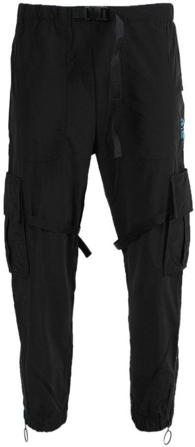 black nylon cargo pants
