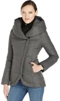 Thumbnail for your product : Soia & Kyo grey stretch down filled long sleeve hooded jacket