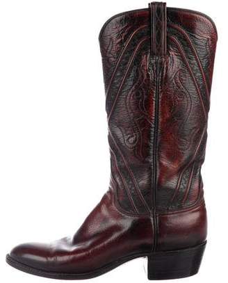 Lucchese Leather Cowboy Boots