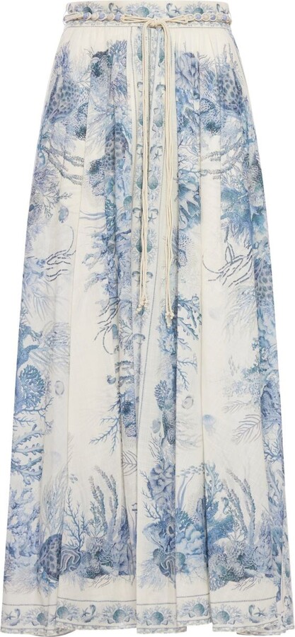 Zimmermann Wanderlust Cotton Maxi Skirt