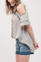 Thumbnail for your product : Blu Pepper Embroidered Ruffle Top