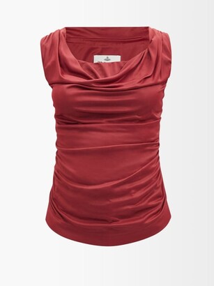 Vivienne Westwood - Ginny Draped Jersey Top - Red