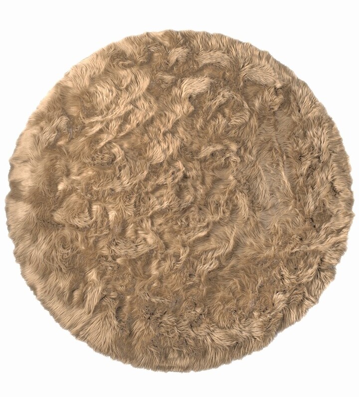 Luxe Faux Fur Arlington Machine Washable Round Faux Fur Rug - ShopStyle