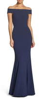 Thumbnail for your product : Dress the Population Jackie Off the Shoulder Crepe Trumpet Gown