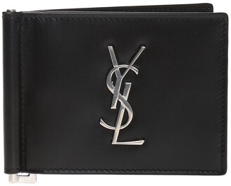 Saint Laurent Monogram Money Clip Card Holder - ShopStyle Wallets