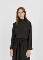 Thumbnail for your product : Atlantique Ascoli Cupro Standing Collar Blouse Black