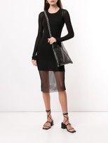 Thumbnail for your product : Ann Demeulemeester Cashmere Sheer Mesh Midi Skirt