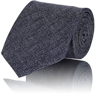 Giorgio Armani Men's Silk-Cotton Textured Satin Necktie