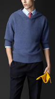 Thumbnail for your product : Burberry Guernsey Detail Cashmere Hooded Sweater
