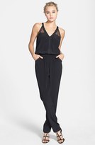 Thumbnail for your product : Madison Marcus Mesh Inset Silk Jumpsuit