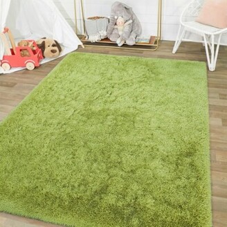 Floral Theme Shaggy Area Rug Soft Plush Floor Carpet Mat for Nursery Singingin Round Area Rugs for Kids Room Modern Home Decor Diameter 3ft Living Room 