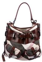 Thumbnail for your product : Burberry Leather-Trimmed Check Satchel
