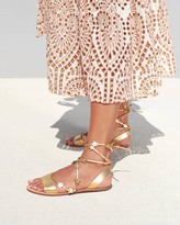 Thumbnail for your product : Loeffler Randall Starla Ankle Wrap Sandal Gold