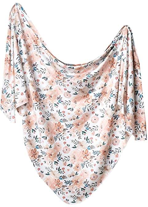 Large Premium Knit Baby Swaddle Receiving Blanket"Autumn" by Copper Pearl