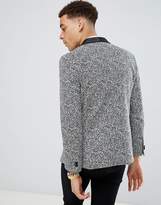 Thumbnail for your product : Moss Bros skinny blazer in printed monochrome