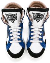 Thumbnail for your product : John Galliano racing hi-top sneakers - kids - Calf Leather/Leather/rubber - 29