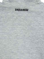 Thumbnail for your product : DSQUARED2 Flocked Printed Cotton Hooded Sweatshirt