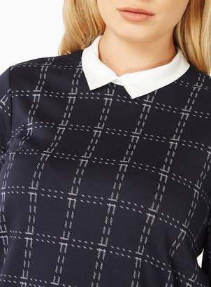 Dorothy Perkins Navy Checked 2 In 1 Top