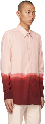 Alexander McQueen Pink Dip Dye Printed Evening Shirt