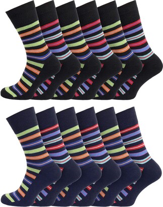 Mens Black Socks Cotton Soft Top UK 6-11