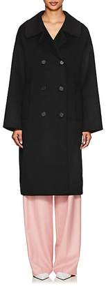 THE LOOM Women's Brushed Wool Felt Double-Breasted Coat - Black