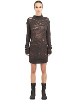 Thumbnail for your product : Rick Owens Loose Knit Mohair & Silk Blend Sweater