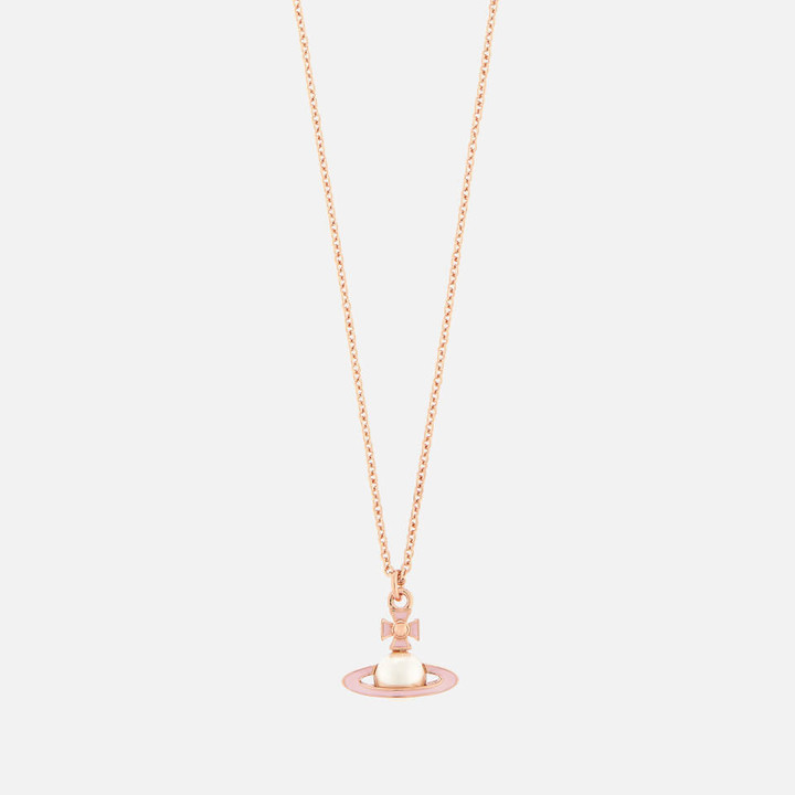 vivienne westwood mayfair bas relief pendant pink gold