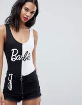 Thumbnail for your product : Missguided Barbie Logo Two Tone Body