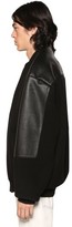 Thumbnail for your product : Balenciaga Pinched Sleeves Leather College Jacket