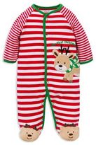 Thumbnail for your product : Little Me Infant Boys' Reindeer Stripe Footie - Sizes 3-9 Months