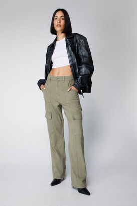Nasty Gal Womens Twill Utility Straight Leg Cargo trousers - ShopStyle