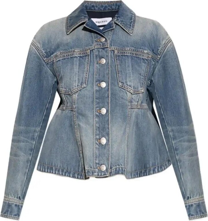 Alexander McQueen Button-Up Denim Jacket