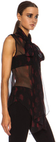 Thumbnail for your product : Josh Goot Rose Bow Silk Top in Cherry