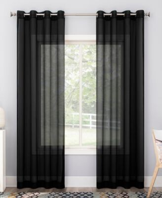 Lauren Semi Sheer Light Filtering Transparent Pocket Top & Back Tab  Lightweight Window Curtains Drapery Panels Bedroom & Living Room, 2 Panels  –