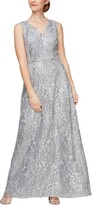 Thumbnail for your product : Alex Evenings Women's Long Sleeveless Dress with Shawl