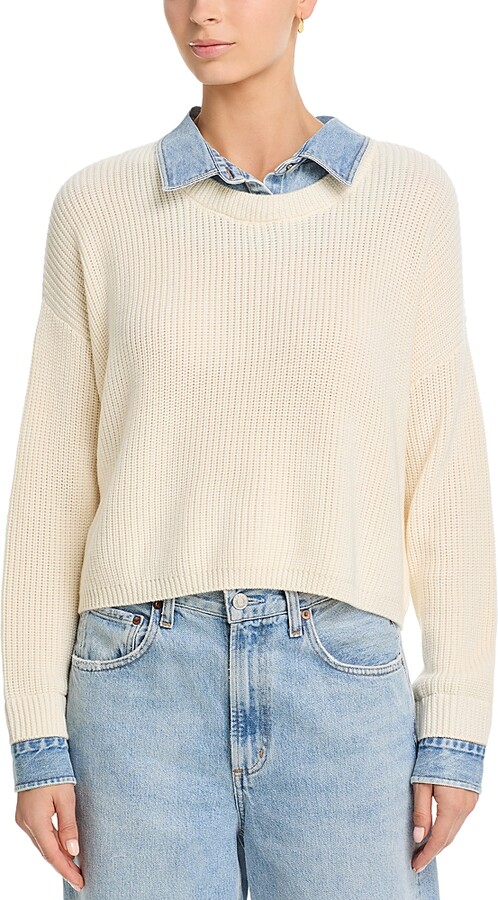 Vintage Havana Denim Trim Sweater