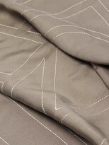 Thumbnail for your product : Totême Monogram-embroidered Silk-twill Scarf - Grey