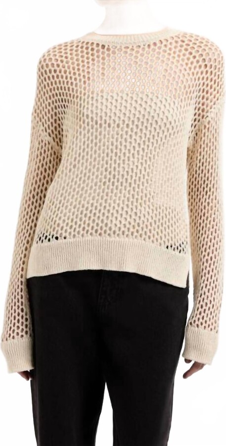 Garcia Crochet Knit Top In Natural