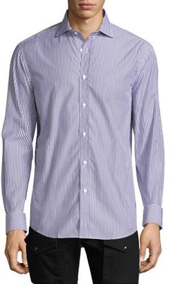 Ralph Lauren Bengal-Stripe Sport Shirt, Purple