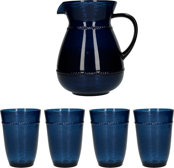 Dunelm Mikasa Drift Acrylic Jug and 4 Tumbler Glasses Blue ShopStyle